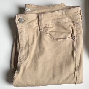 Khaki Mid-Rise Super Skinny Pants